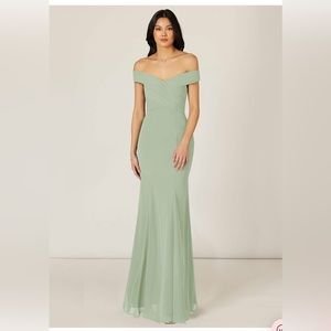 Azazie Strapless Green Dress